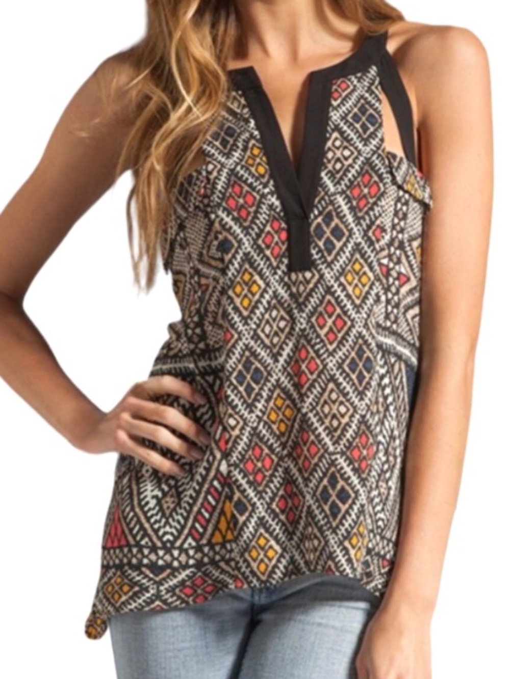 BCBG Maxazria Clementine Cut-Out Top